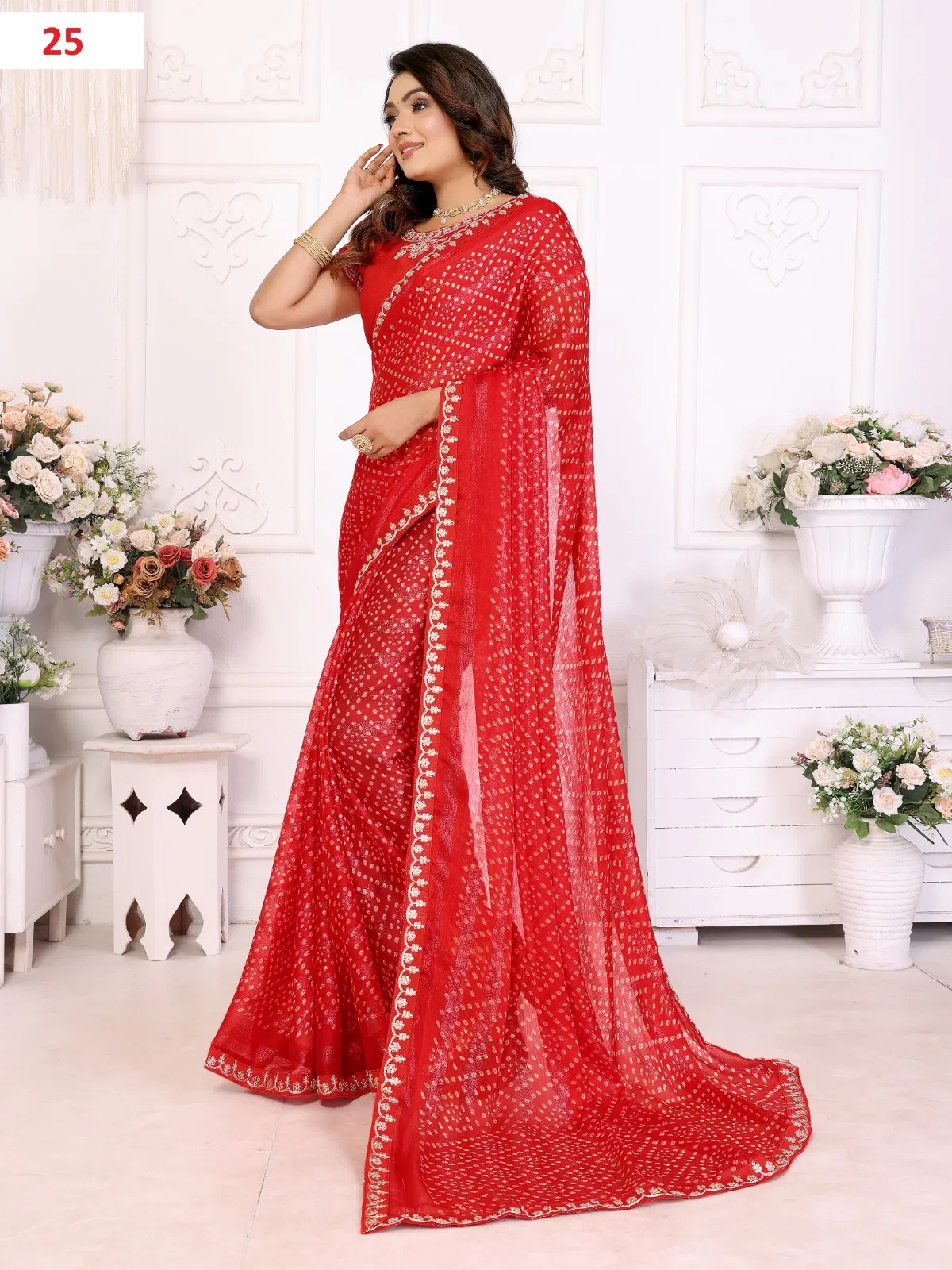 Prima 25 To 32 Chiffon Printed Saree Wholesale Clothing Distributors In India